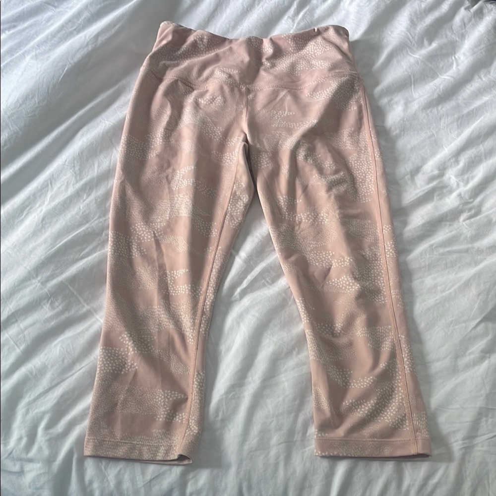 Zella crop light pink leggings